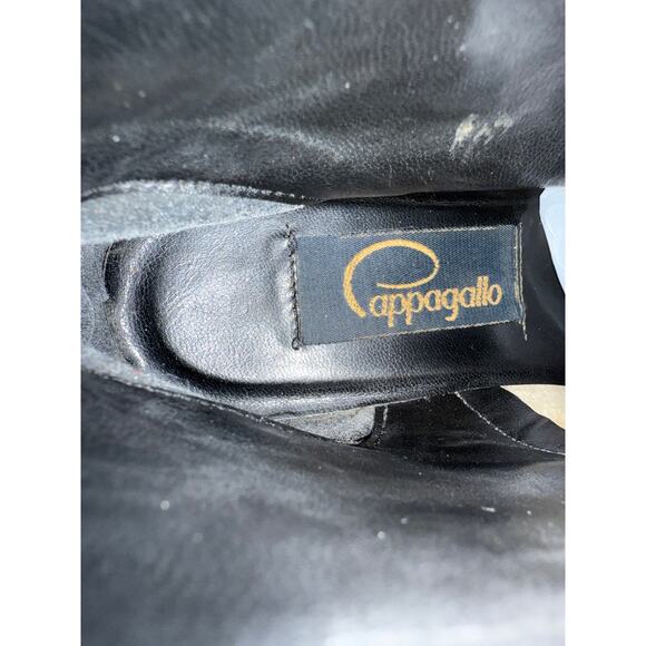 Vintage Pappagallo G-Tovino Made In Brazil Black Laced Up Leather Boots Size 6 M - Picture 7 of 8